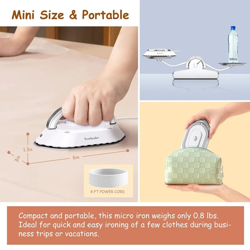 Portable Travel Iron-Ceramic, 300W