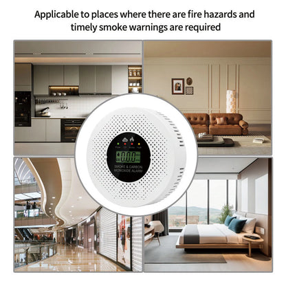 2 in 1 Smoke & CO Detector, LCD Display Home