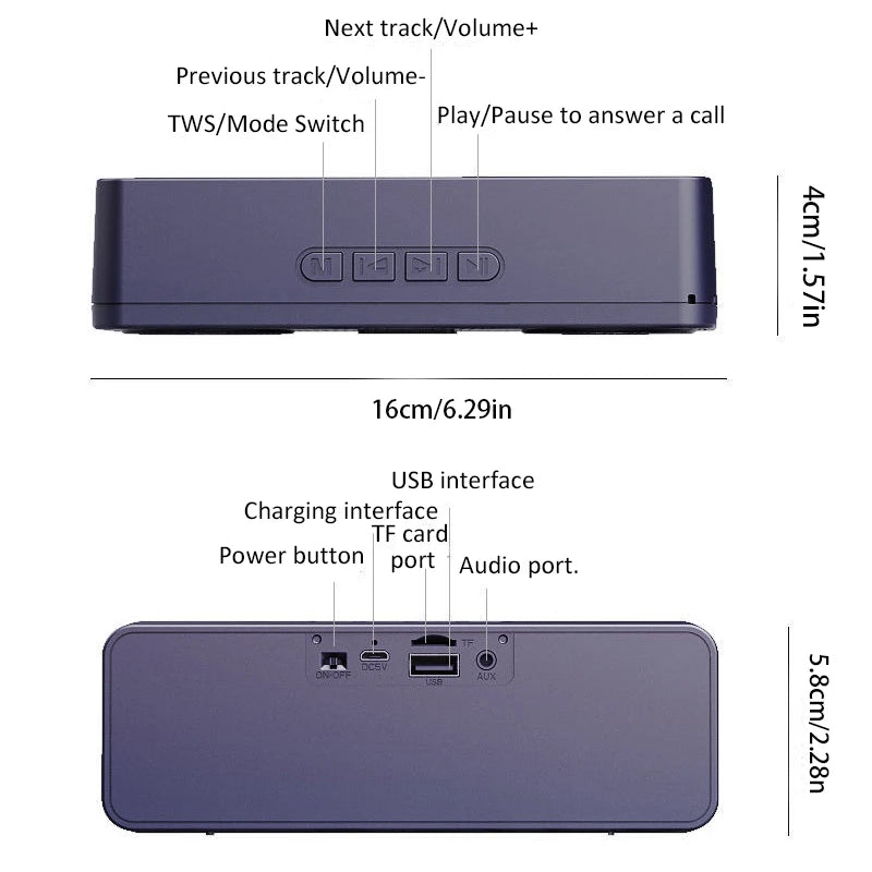 Wireless Bluetooth Smart Speaker with FM Radio