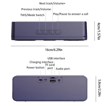 Wireless Bluetooth Smart Speaker with FM Radio