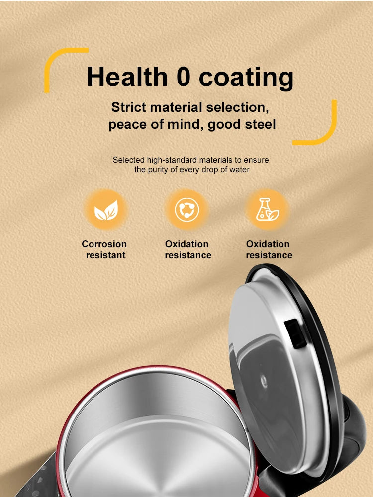 GELAIBO electric kettle mechanical temperature European-style fashion style design, large capacity 1.8 liters stainless steel li