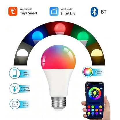 Smart Led Bulbs E27 Tuya Smart Life Bluetooth