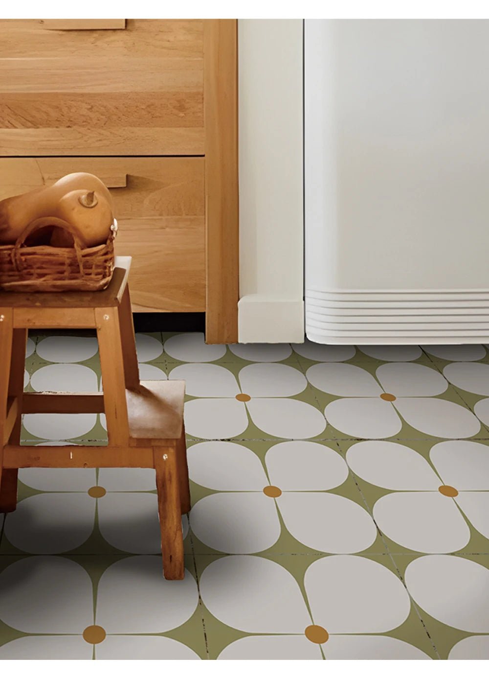 Peel and Stick Floor Tiles (6 pcs)- Waterproof Vinyl