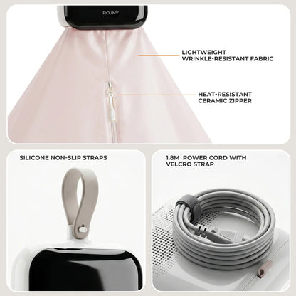 ROUNY Portable Clothes Dryer, 400W Mini Dryer with Dry and Care Modes, 720min Timer, LED Touch Control for Travel and Dorm