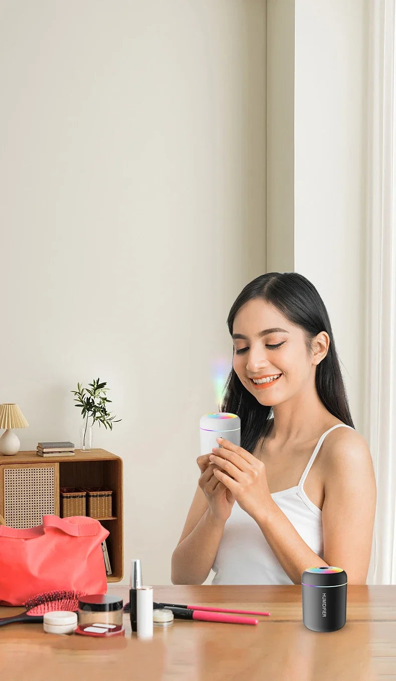 Mini Air Humidifier USB Electric 180ML Aroma Diffuser Essential Oil Purifier Aromatherapy Mist Maker Lights For Car Home Bedroom