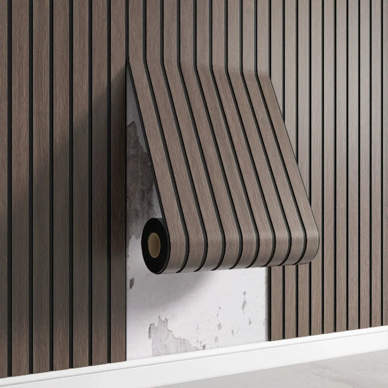 3D Wooden Grid Wall Panels - Peel and Stick