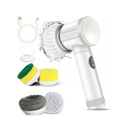 Electric Spin Scrubber Cordless – Electric Cleaner for Kitchen Bathroom Tile Grout Sink Shower, Shoe Cleaning Brush with 6 Repla