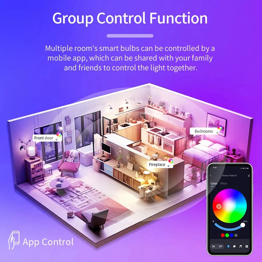 Smart Led Bulbs E27 Tuya Smart Life Bluetooth