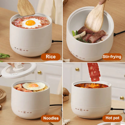 New 1.8 Small Rice Cooker Portable Multi-function Electric Cooker Non-stick Frying Pan Hot Pot 400W Travel Stew Pot Hot Pot 220V
