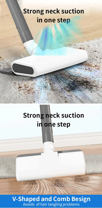 JKUOO Handheld Cordless Vacuum Cleaner, 18Kpa 55Mins Smart Stick Vac with Tangle-Resistant Design Hard Floor Carpets Pet Hair