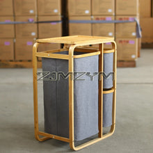 Bamboo Foldable Laundry Basket - MultiLayer 50cm x 32cm x 69,7 cm