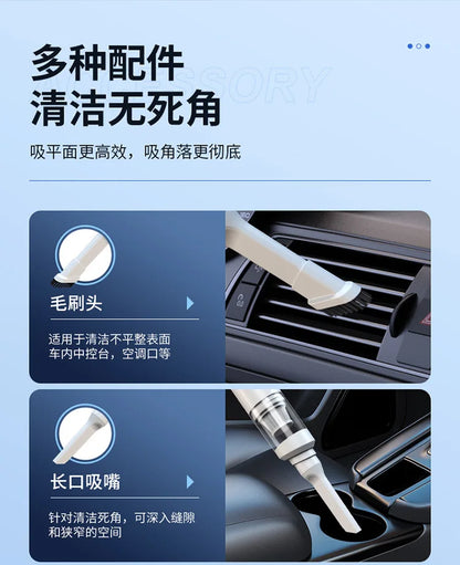 Portable Cordless Handheld Vacuum Cleaner Powerful Suction Car Dust Buster for Quick Cleaning Auto Interior Detailing Tool