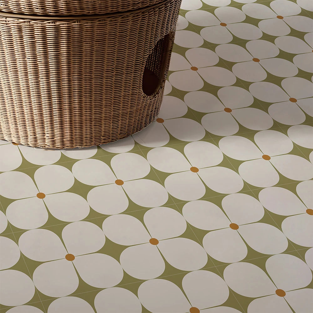 Peel and Stick Floor Tiles (6 pcs)- Waterproof Vinyl