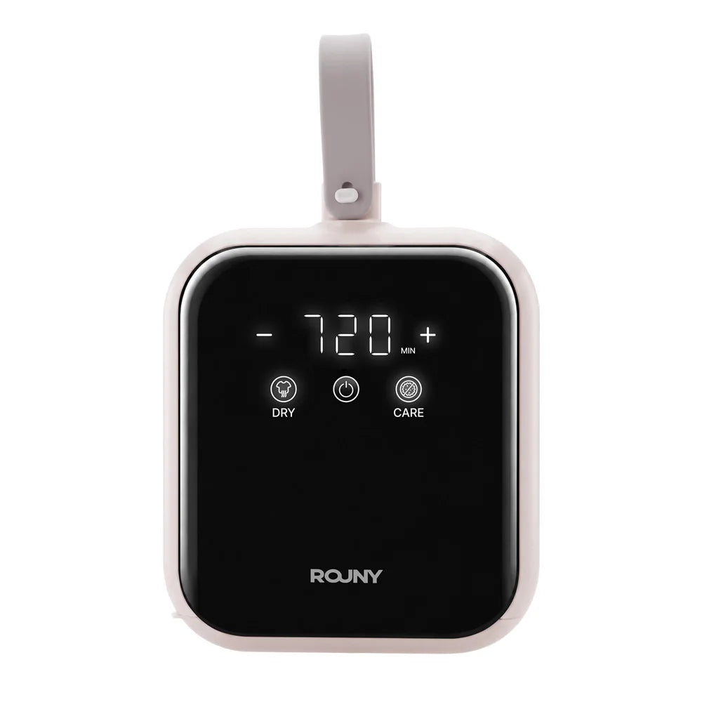 ROUNY Portable Clothes Dryer, 400W Mini Dryer with Dry and Care Modes, 720min Timer, LED Touch Control for Travel and Dorm