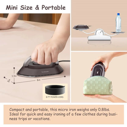 Portable Travel Iron-Ceramic, 300W