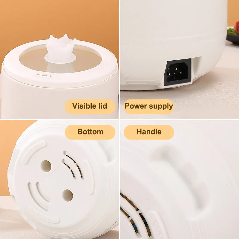 New 1.8 Small Rice Cooker Portable Multi-function Electric Cooker Non-stick Frying Pan Hot Pot 400W Travel Stew Pot Hot Pot 220V