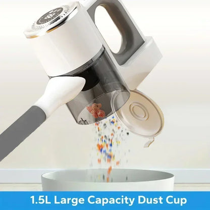 JKUOO Handheld Cordless Vacuum Cleaner, 18Kpa 55Mins Smart Stick Vac with Tangle-Resistant Design Hard Floor Carpets Pet Hair
