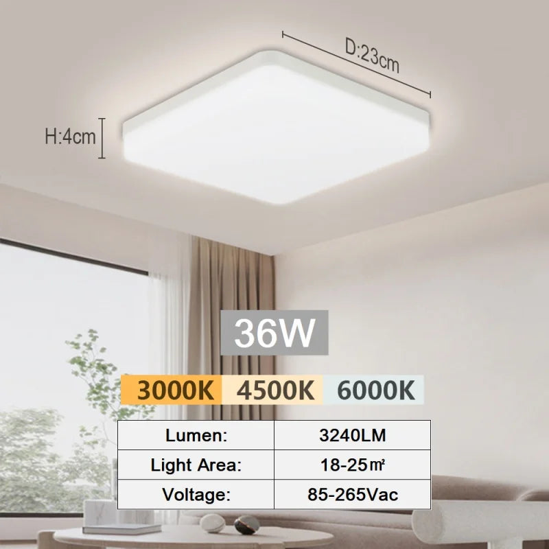 LED Ceiling Lamp 18-48W  Daylight Modern Home Lighting