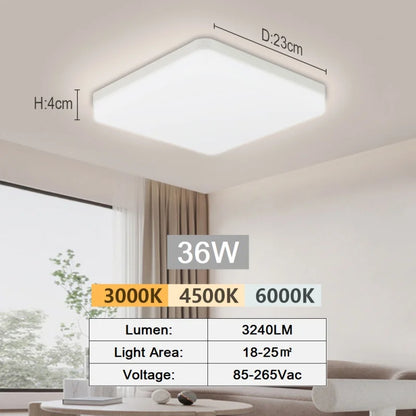LED Ceiling Lamp 18-48W  Daylight Modern Home Lighting