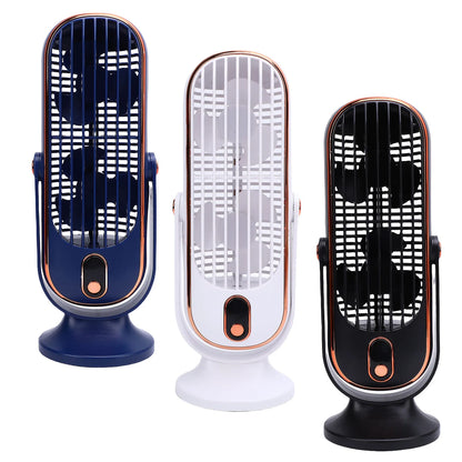 Desk Tower Fan 5 Speeds Brushless Motor USB Rechargeable Portable Desk Fan for Home  Kitchen Indoor Rechargeable Desk Fan