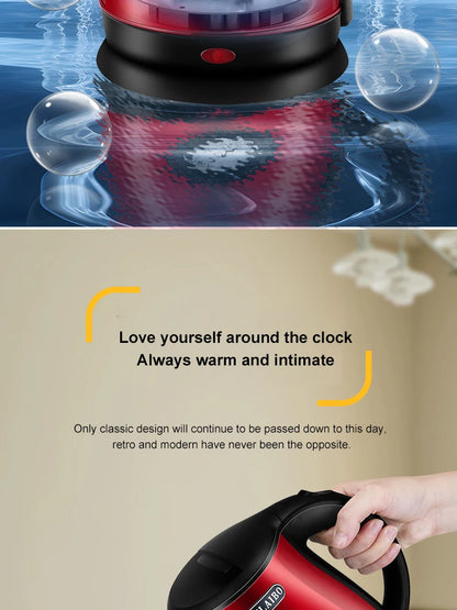 GELAIBO electric kettle mechanical temperature European-style fashion style design, large capacity 1.8 liters stainless steel li