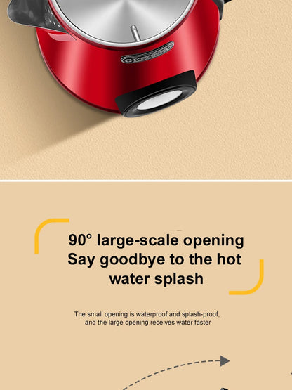 GELAIBO electric kettle mechanical temperature European-style fashion style design, large capacity 1.8 liters stainless steel li