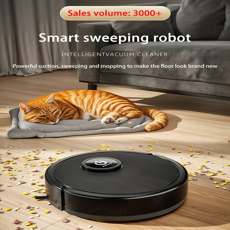 3-in-1 Intelligent Robot Vacuum Cleaner 6000Pa Strong Suction Sweep Mop Charge USB Laser Navigation Pet Hair Hard Floor 2026 New