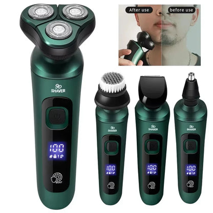 Electric Shaver-3 Head, USB Rechargeable Waterproof