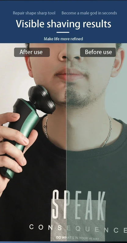 Electric Shaver-3 Head, USB Rechargeable Waterproof