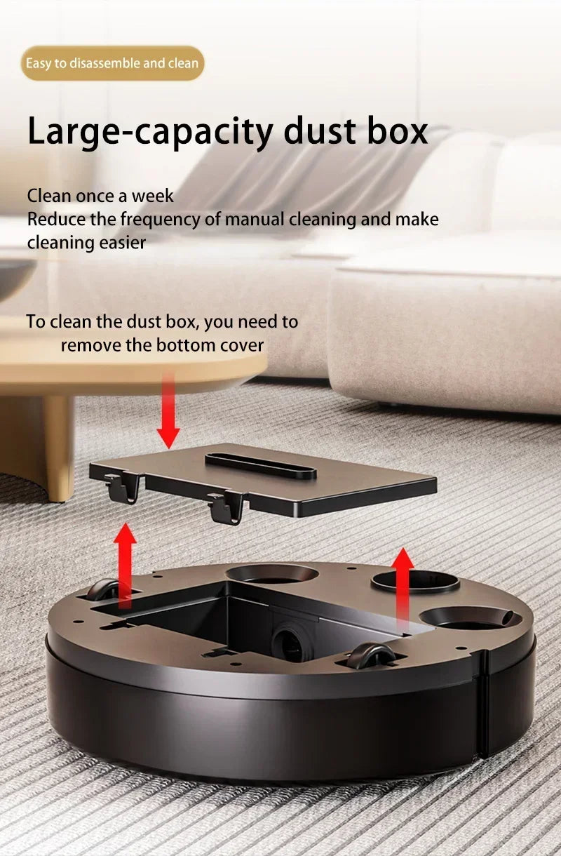 3-in-1 Intelligent Robot Vacuum Cleaner 6000Pa Strong Suction Sweep Mop Charge USB Laser Navigation Pet Hair Hard Floor 2026 New