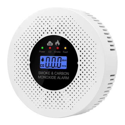 2 in 1 Smoke & CO Detector, LCD Display Home