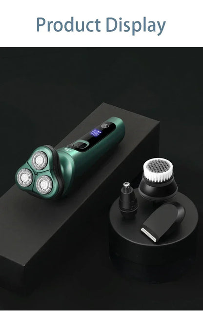 Electric Shaver-3 Head, USB Rechargeable Waterproof