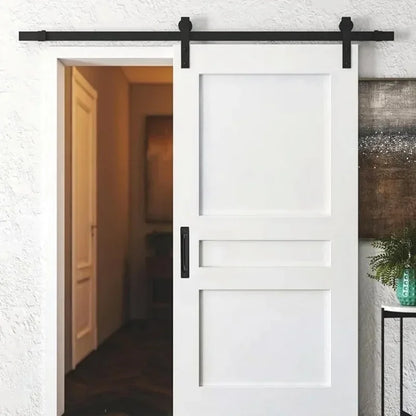 2pcs Barn Door Handles, Sliding Door Handle, Black Cabinet Handles, Door Pull Handle, Aluminum Alloy Door Pulls with Plate