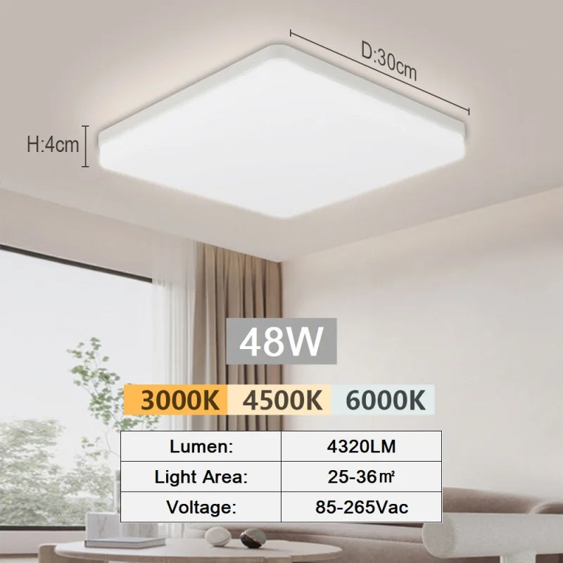 LED Ceiling Lamp 18-48W  Daylight Modern Home Lighting