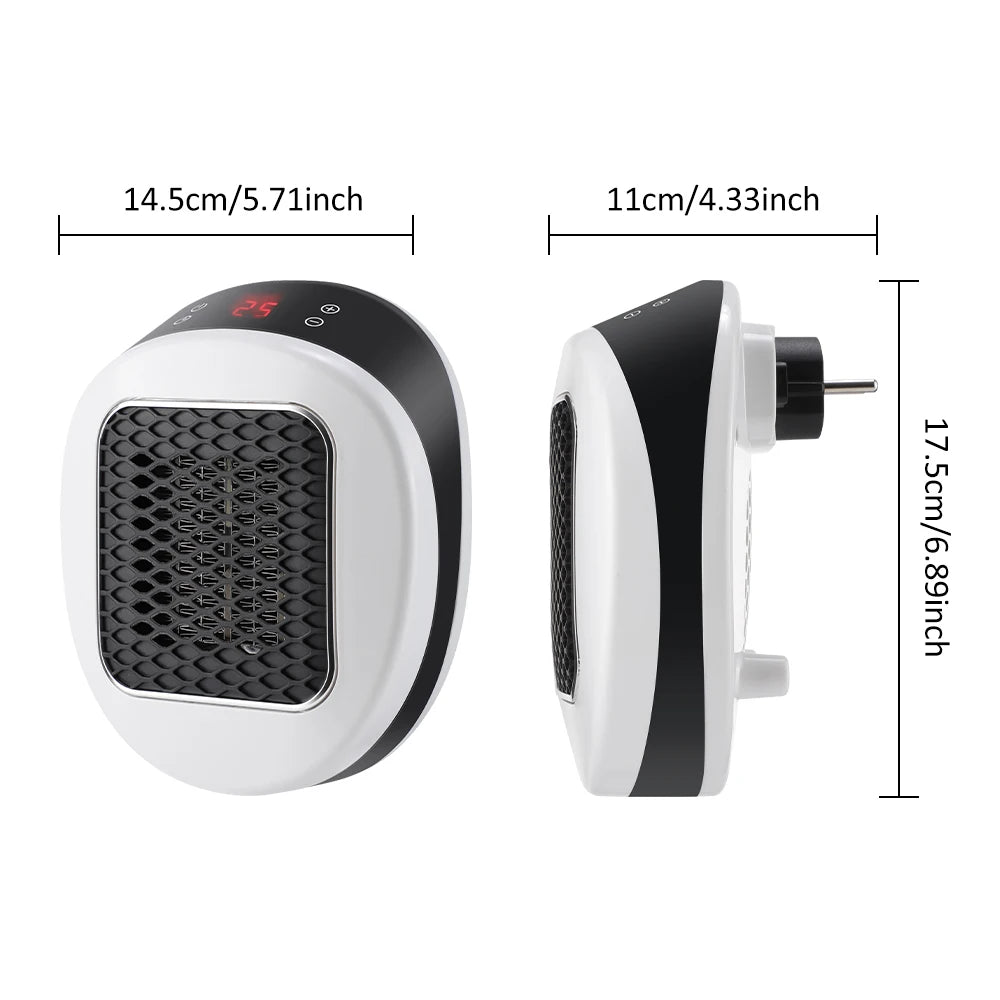 Portable Electric Heater with Timer Warmer Machine LED Display Fast Heating Room Heater Adjustable Thermostat for Home Office