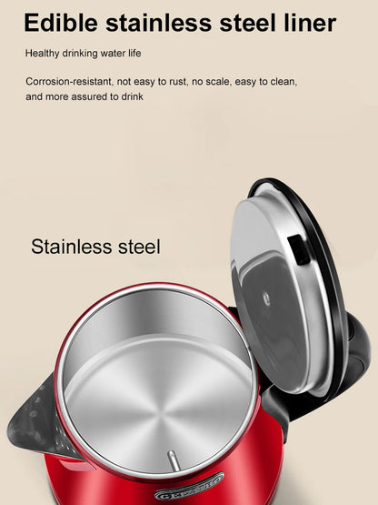GELAIBO electric kettle mechanical temperature European-style fashion style design, large capacity 1.8 liters stainless steel li