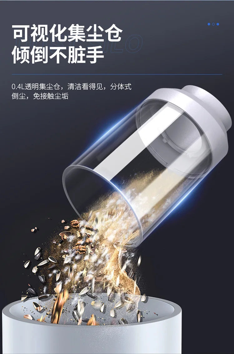 Portable Cordless Handheld Vacuum Cleaner Powerful Suction Car Dust Buster for Quick Cleaning Auto Interior Detailing Tool