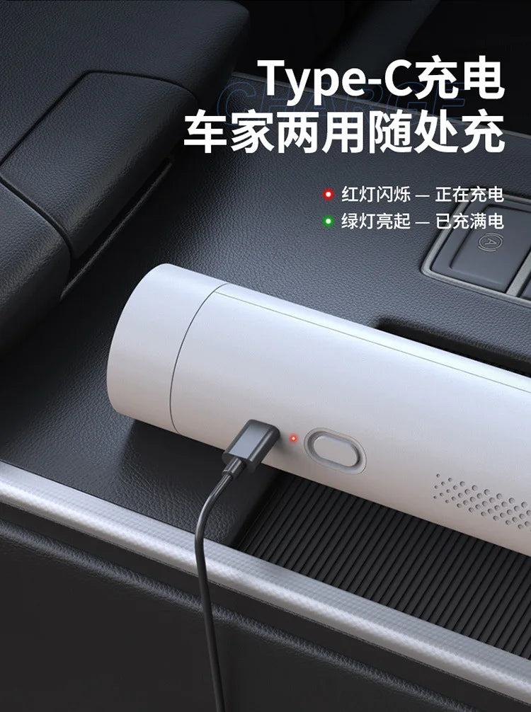 Portable Cordless Handheld Vacuum Cleaner Powerful Suction Car Dust Buster for Quick Cleaning Auto Interior Detailing Tool