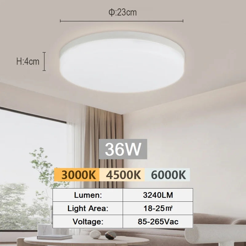 LED Ceiling Lamp 18-48W  Daylight Modern Home Lighting