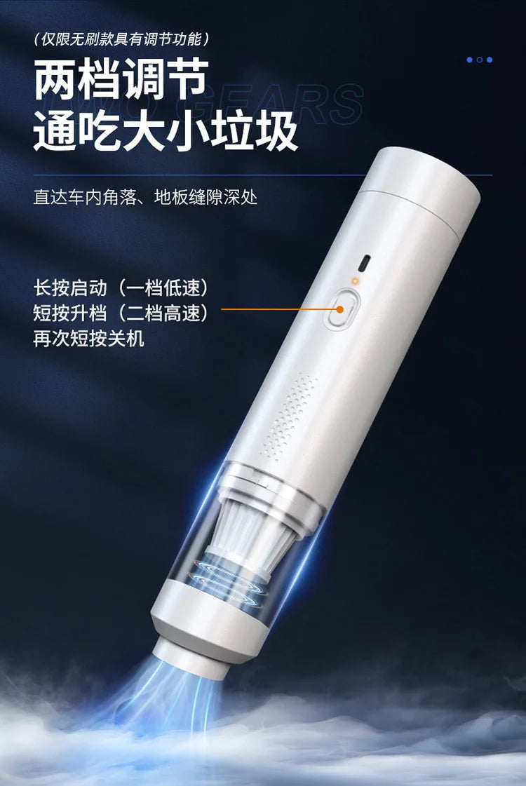 Portable Cordless Handheld Vacuum Cleaner Powerful Suction Car Dust Buster for Quick Cleaning Auto Interior Detailing Tool