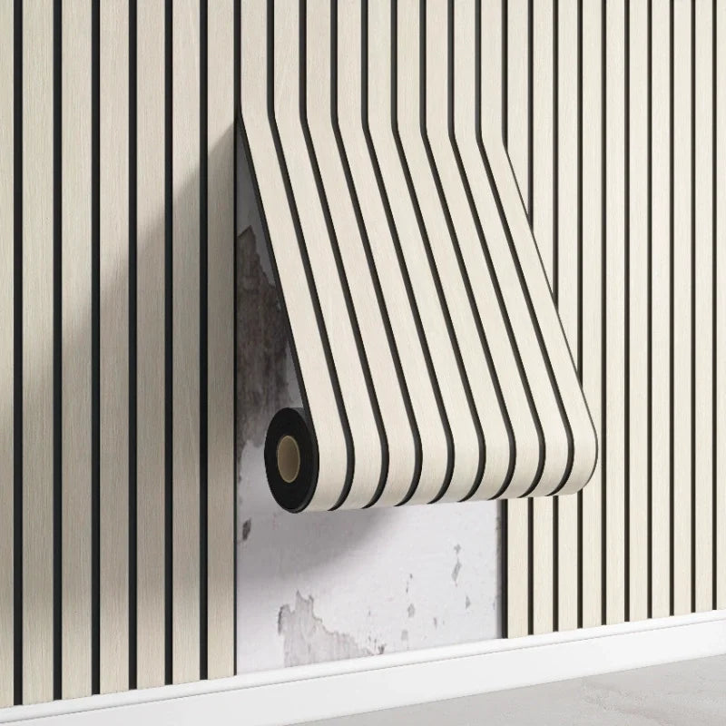 3D Wooden Grid Wall Panels - Peel and Stick