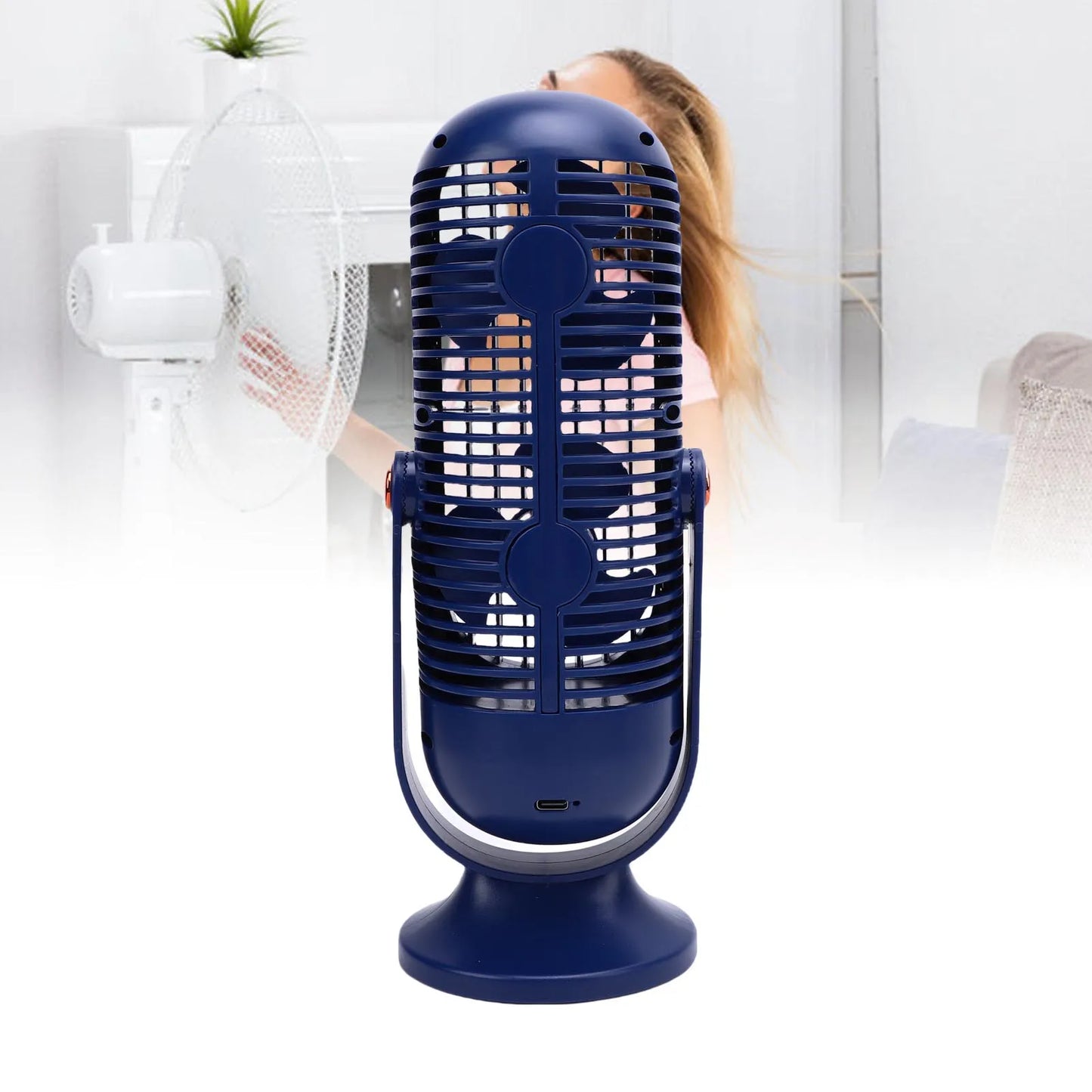 Desk Tower Fan 5 Speeds Brushless Motor USB Rechargeable Portable Desk Fan for Home  Kitchen Indoor Rechargeable Desk Fan