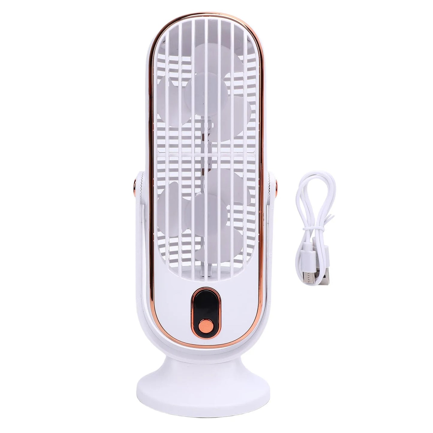 Desk Tower Fan 5 Speeds Brushless Motor USB Rechargeable Portable Desk Fan for Home  Kitchen Indoor Rechargeable Desk Fan