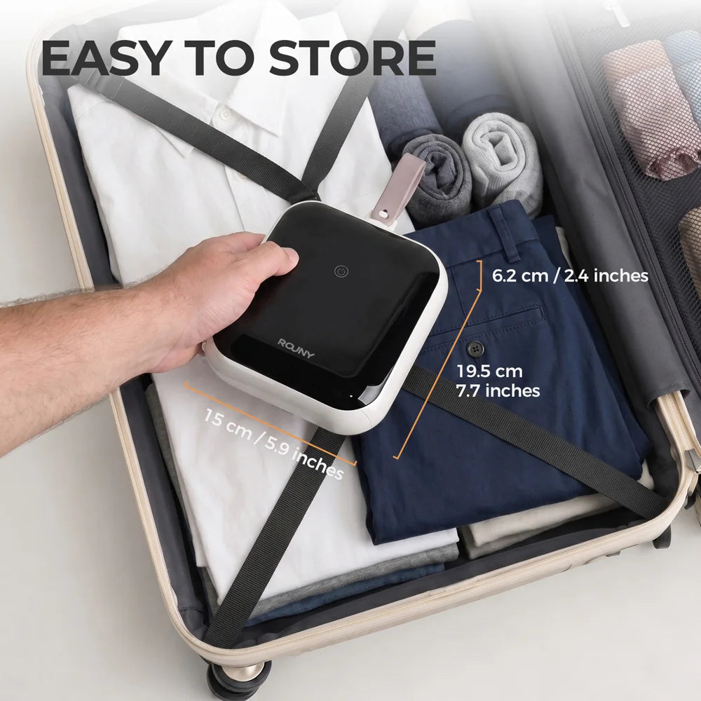 ROUNY Portable Clothes Dryer, 400W Mini Dryer with Dry and Care Modes, 720min Timer, LED Touch Control for Travel and Dorm