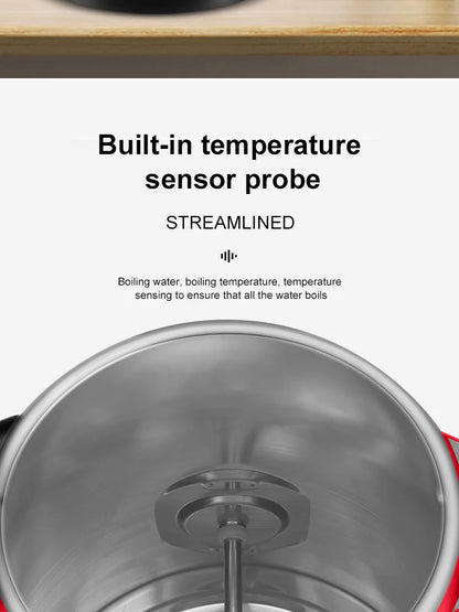 GELAIBO electric kettle mechanical temperature European-style fashion style design, large capacity 1.8 liters stainless steel li