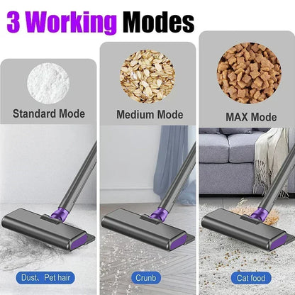 JKUOO Handheld Cordless Vacuum Cleaner, 18Kpa 55Mins Smart Stick Vac with Tangle-Resistant Design Hard Floor Carpets Pet Hair