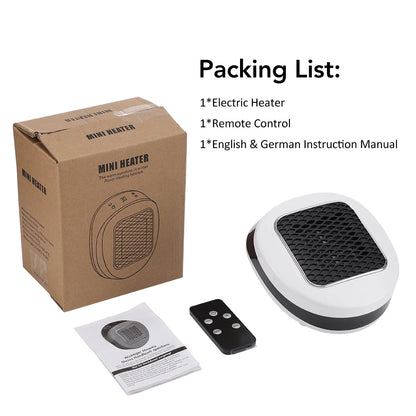 Portable Electric Heater with Timer Warmer Machine LED Display Fast Heating Room Heater Adjustable Thermostat for Home Office