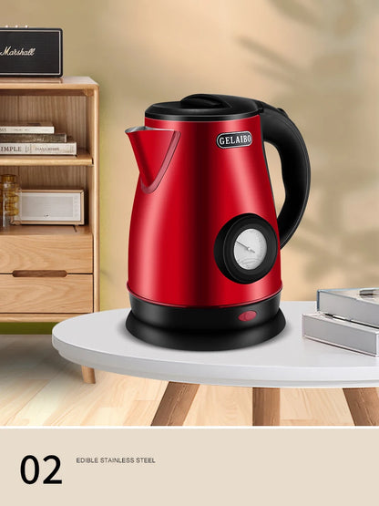 GELAIBO electric kettle mechanical temperature European-style fashion style design, large capacity 1.8 liters stainless steel li