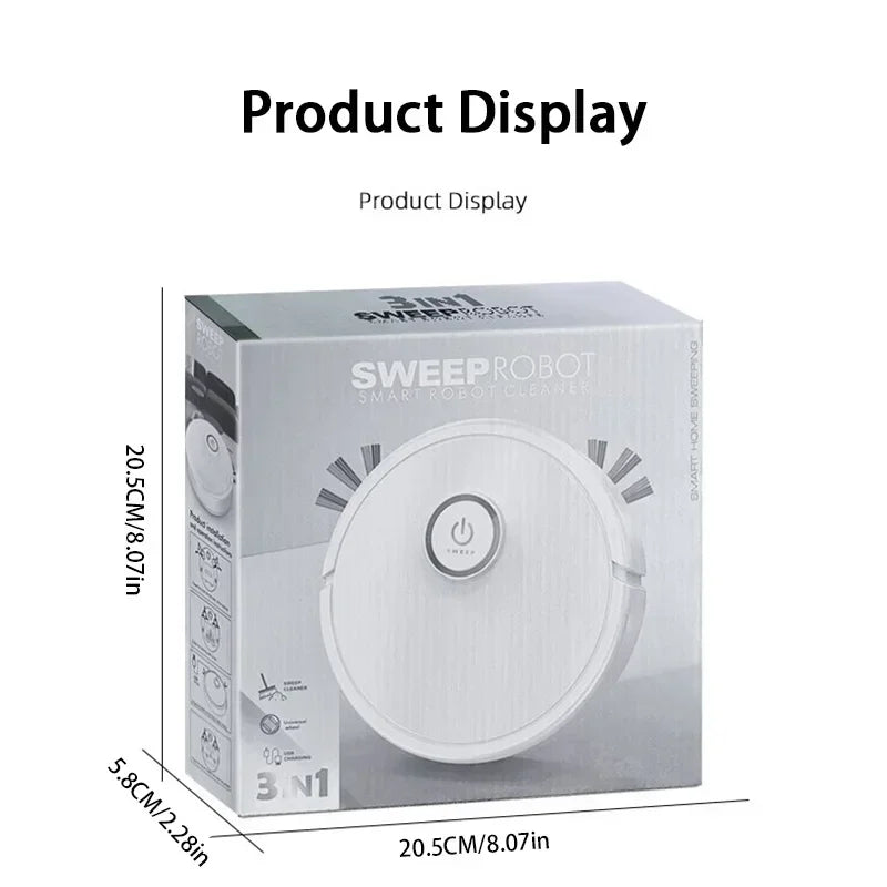 3-in-1 Intelligent Robot Vacuum Cleaner 6000Pa Strong Suction Sweep Mop Charge USB Laser Navigation Pet Hair Hard Floor 2026 New