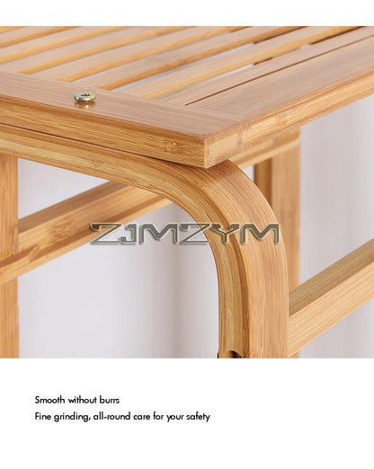 Bamboo Foldable Laundry Basket - MultiLayer 50cm x 32cm x 69,7 cm